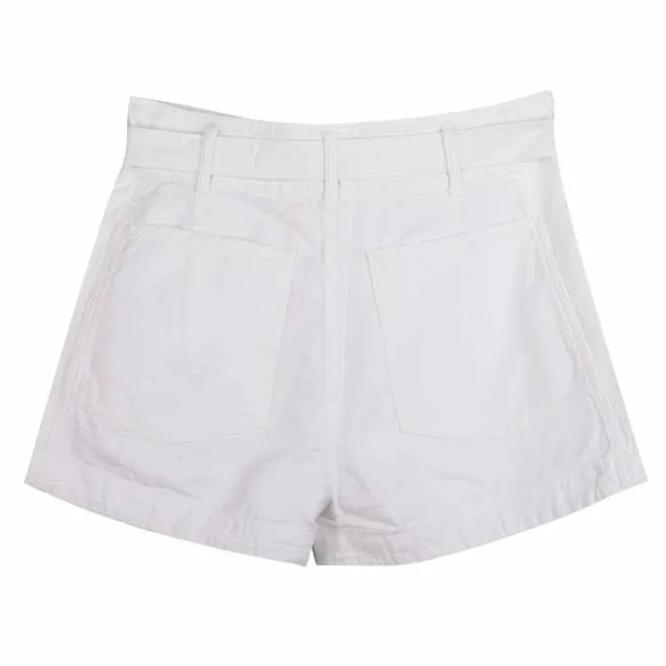 HAPPY Short billie poches plaquées avec ceinture Femme BLANC Clearance
