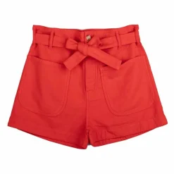 HAPPY Short billie poches plaquées avec ceinture Femme ROUGE Best