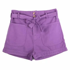HAPPY Short billie poches plaquées avec ceinture Femme VIOLET Sale