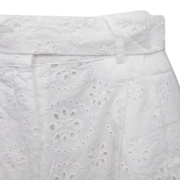 LA PETITE ETOILE Short brodé avec ceinture Selin Femme BLANC Outlet