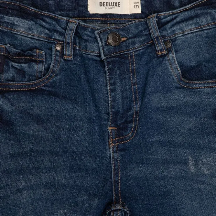DEELUXE 74 Short foncée denim avec revers Enfant BLEU Online