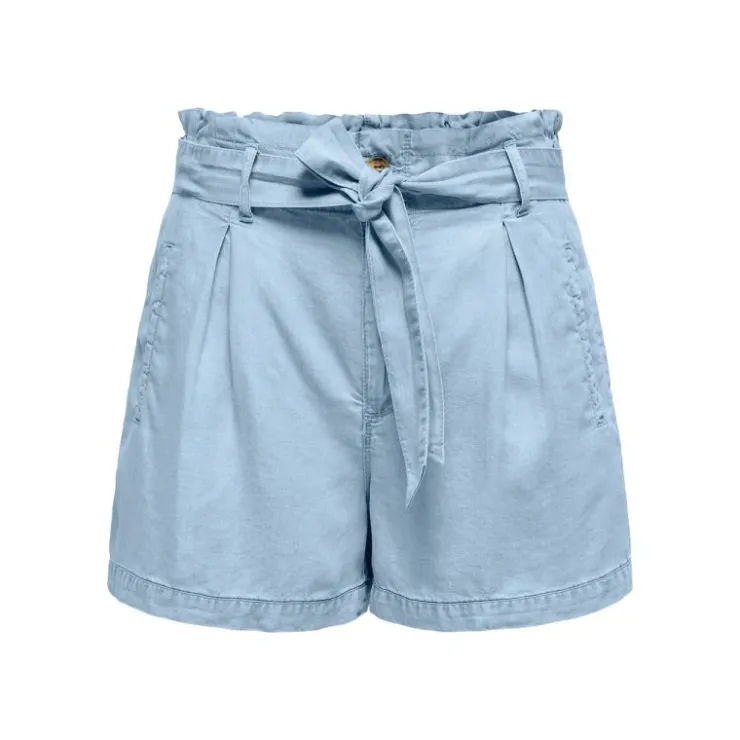 ONLY Short charis à ceinture regular Femme BLEU CLAIR Clearance