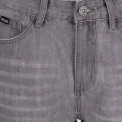 DEELUXE 74 Short court délavé jean avec ourlets Femme GRIS Clearance