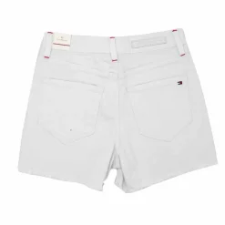 TOMMY HILFIGER Short court jean avec broderie Femme BLANC Sale