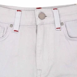 TOMMY HILFIGER Short court jean avec broderie Femme BLANC Sale