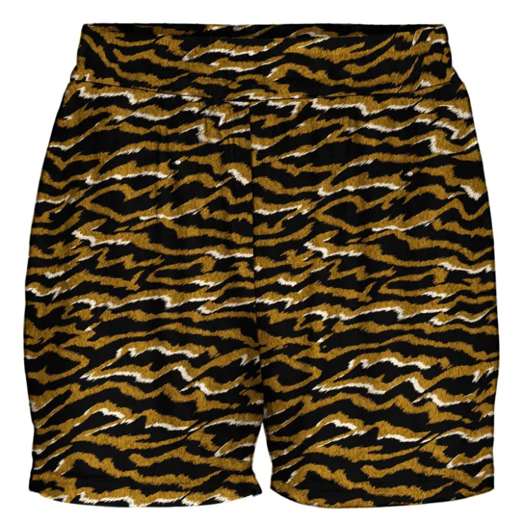 VERO MODA Short court motif léopard Femme NOIR