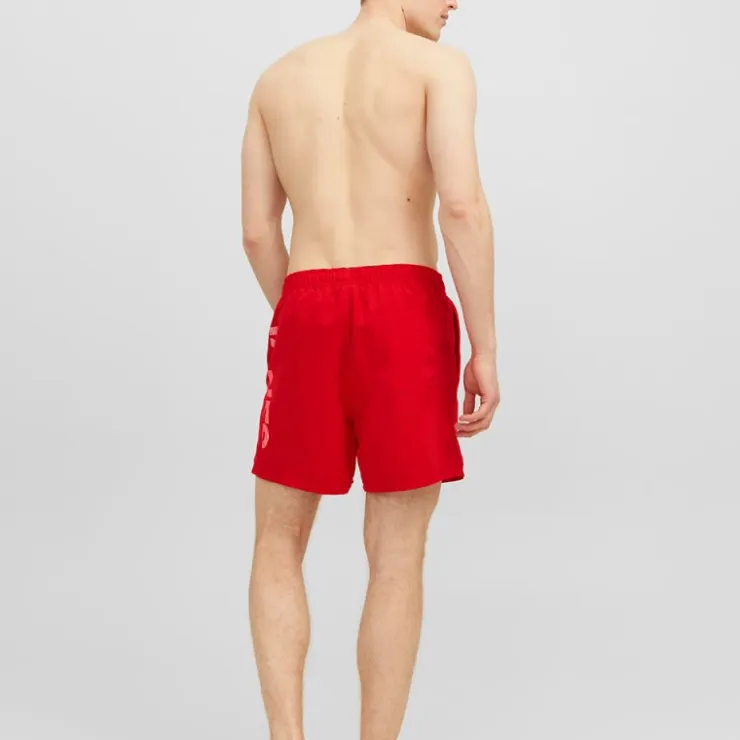 JACK & JONES Short de bain haruba regular uni Homme ORANGE New