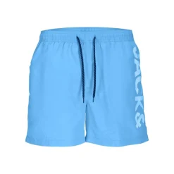 JACK & JONES Short de bain haruba regular uni Homme BLEU Discount