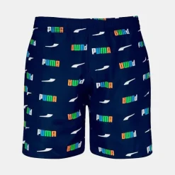 PUMA Short de bain navy imprimé de couleurs Enfant BLEU FONCE Hot