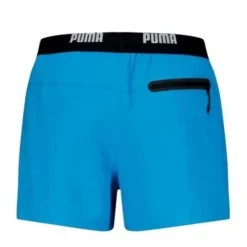 PUMA Short de bain speed blue uni avec élastique noir Homme TURQUOISE