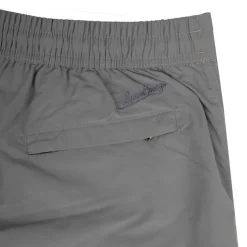 APPARTINENZA Short de bain uni avec bouton Homme GRIS