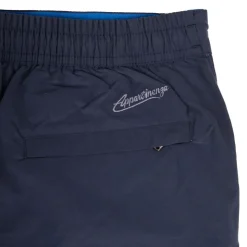 APPARTINENZA Short de bain uni avec bouton Homme BLEU FONCE Hot