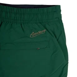APPARTINENZA Short de bain uni avec bouton Homme VERT FONCE Online