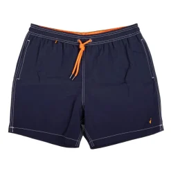 APPARTINENZA Short de bain uni avec surpiqure Homme BLEU FONCE Outlet