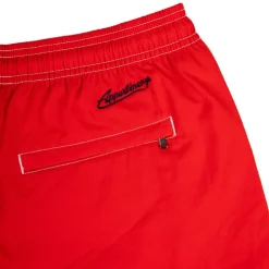 APPARTINENZA Short de bain uni avec surpiqure Homme ROUGE Outlet
