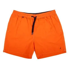 APPARTINENZA Short de bain uni avec surpiqure Homme ORANGE Clearance