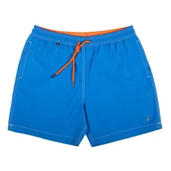 APPARTINENZA Short de bain uni avec surpiqure Homme BLEU ROI Hot