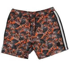 BLAGGIO Short de bain zady imprimé tropical ganse bicolore Homme ORANGE Discount