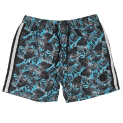 BLAGGIO Short de bain zady imprimé tropical ganse bicolore Homme TURQUOISE New