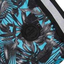 BLAGGIO Short de bain zady imprimé tropical ganse bicolore Homme TURQUOISE New