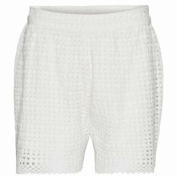 VERO MODA Short en crochet 100% coton BLANC ECRU Discount