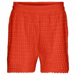 VERO MODA Short en crochet 100% coton ORANGE New