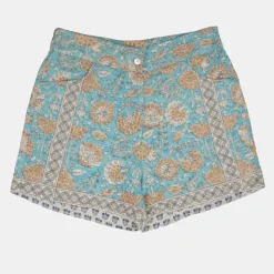 ANTIK BATIK Short flavie coton à fleurs Femme BLEU Outlet