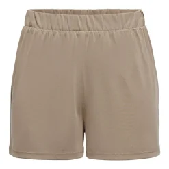 ONLY Short Hannah uni taille élastiquée Femme MARRON Outlet