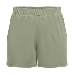 ONLY Short Hannah uni taille élastiquée Femme VERT CLAIR New