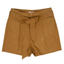 ANTIK BATIK Short kira coton avec ceinture Femme MARRON CLAIR Sale