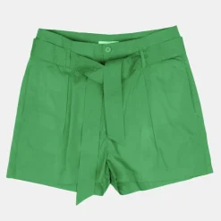 ANTIK BATIK Short kira coton avec ceinture Femme VERT Sale