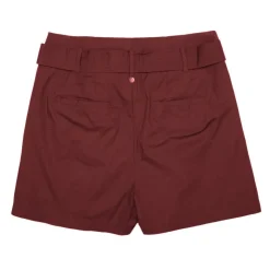 ANTIK BATIK Short kira coton avec ceinture Femme BORDEAUX Online