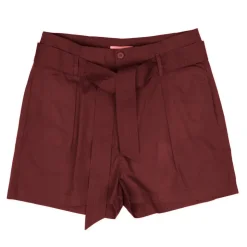 ANTIK BATIK Short kira coton avec ceinture Femme BORDEAUX Online