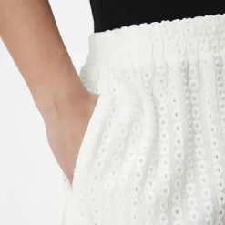 OBJECT Short élastique broderie anglaise Feodora Femme BLANC Best
