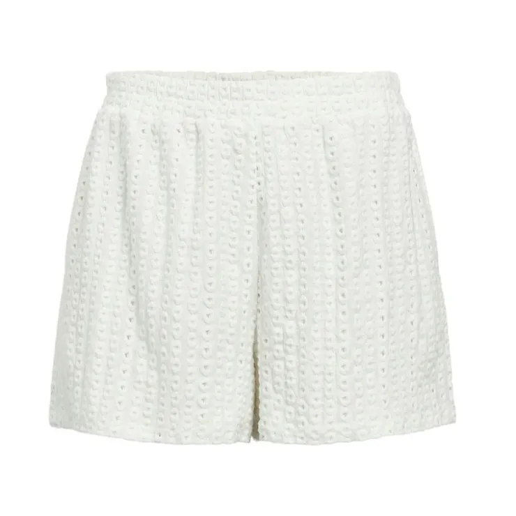 OBJECT Short élastique broderie anglaise Feodora Femme BLANC Best
