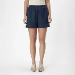 OBJECT Short élastique broderie anglaise Feodora Femme BLEU FONCE Hot