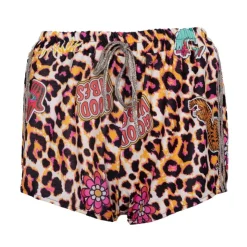 HOLLY AND JOEY Short léopard palma court imprimé vintage Femme MULTICOLORE Discount