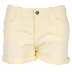 DEELUXE 74 Short mini stretch coton avec ourlets Femme JAUNE Outlet