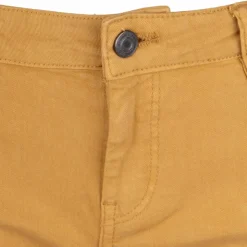 DEELUXE 74 Short mini stretch coton avec ourlets Femme MARRON Best