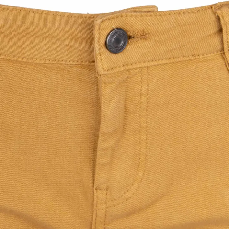 DEELUXE 74 Short mini stretch coton avec ourlets Femme MARRON Best