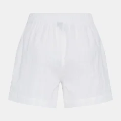 PIECES Short muna coton loose fit Femme BLANC Discount