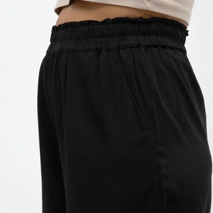 VERO MODA Short fluide taille haute élastique Femme NOIR Clearance
