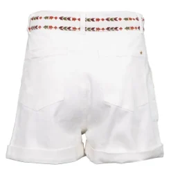 LA PETITE ETOILE Short noir soeli Femme BLANC