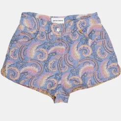 ANTIK BATIK Short pietra bleu à motif cachemire Femme MULTICOLORES New