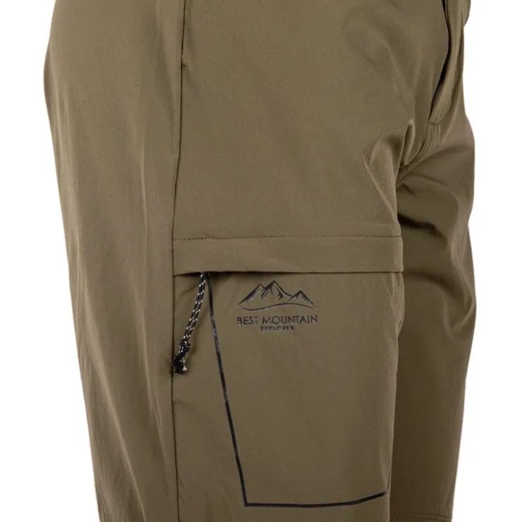 BEST MOUNTAIN Short poche de côté zip Homme KAKI Best