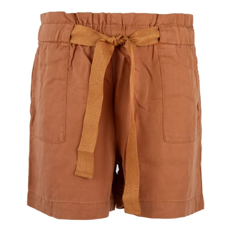 ONLY Short taille haute avec ceinture en tencel Femme MARRON CLAIR Online