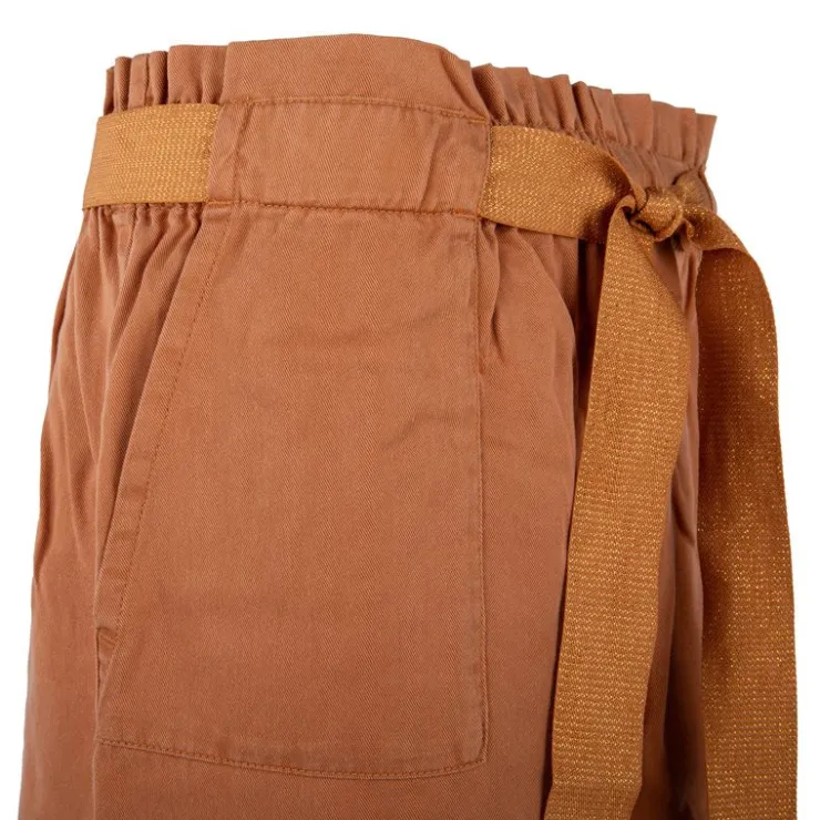 ONLY Short taille haute avec ceinture en tencel Femme MARRON CLAIR Online