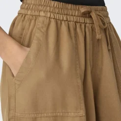 ONLY Short taille haute fluide avec poches Femme MARRON CLAIR Outlet