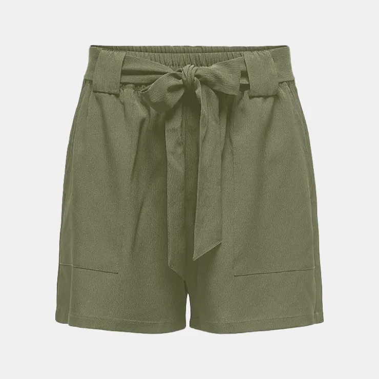 ONLY Short Talia regular avec ceinture Femme KAKI