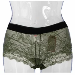 SWEETIZ Shorty en dentelle bande élastique logo sexy Femme KAKI Best